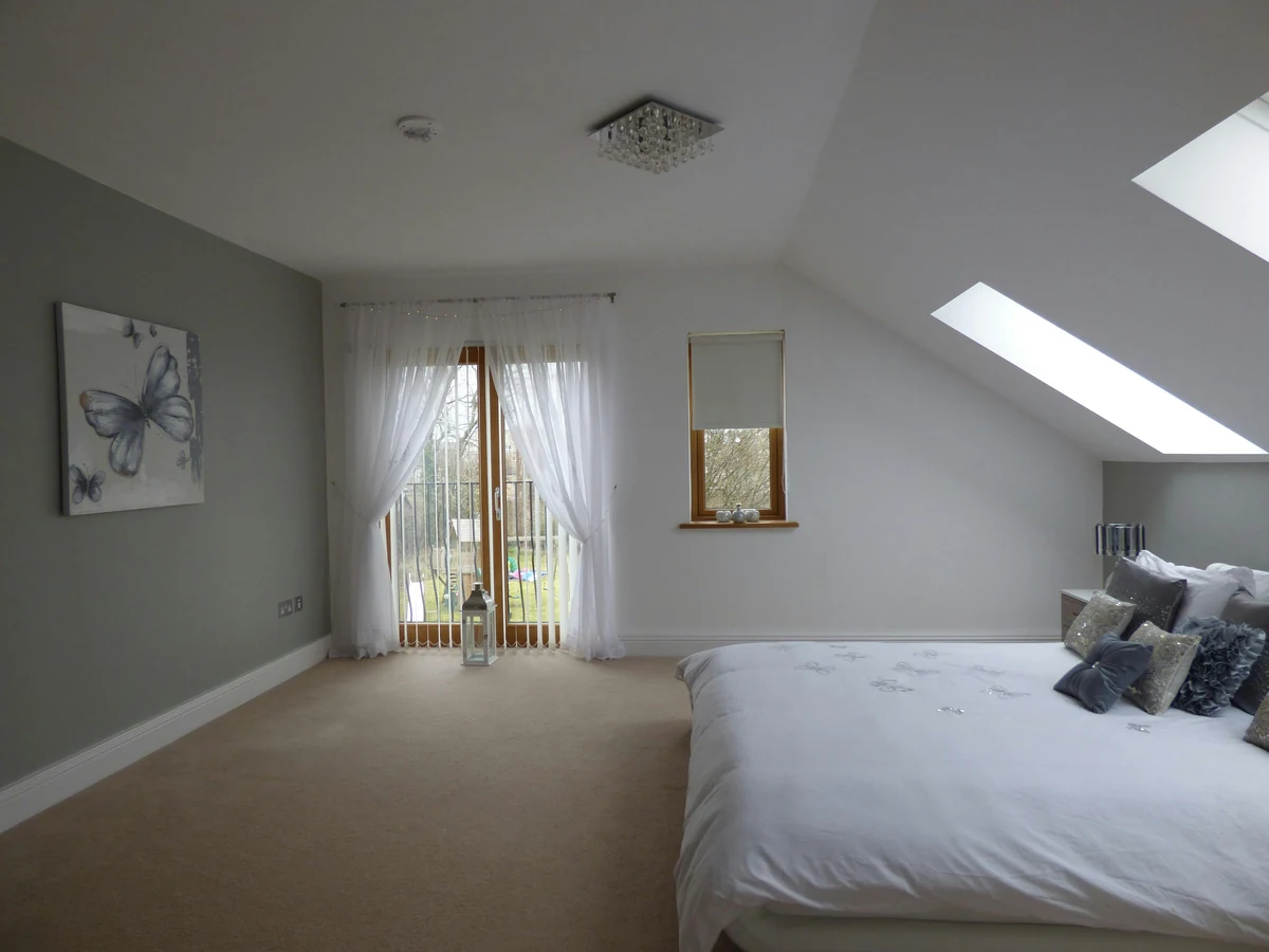 bedroom-painting-attic-bedroom-grey-bradford-decorators Tile Painting in Bradford by Bradford Decorators