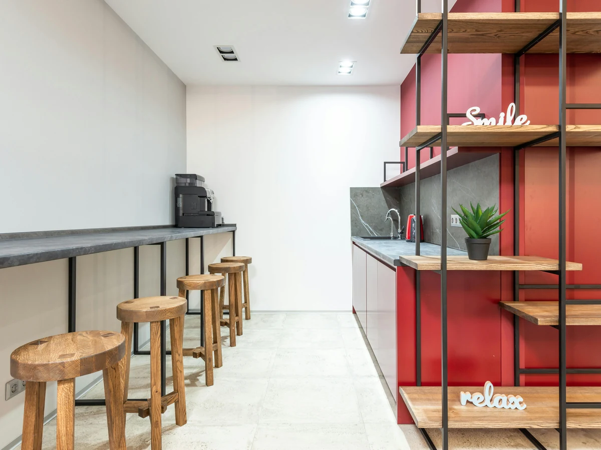 commercial-painting-office-breakout-area-bradford-decorators Feature Walls for Home Offices in Bradford by Bradford Decorators