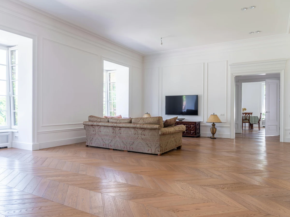 Painting and decorating costs in Bradford - period property living room by Bradford Decorators