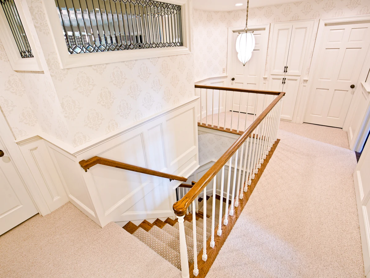 Handrail and Newel Post in Bradford by Bradford Decorators